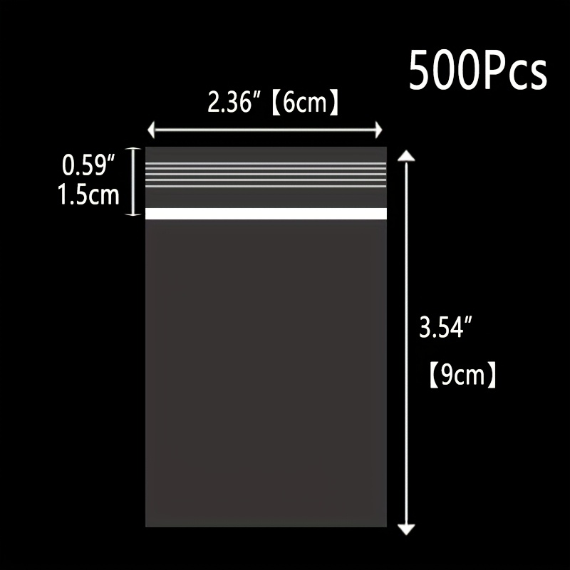 500pcs Of Sizes 2 Inches To 8 Inches Of Plastic Packaging Bags With Reusable, Sealed Closures. Gift Bags For Clothing, Additions, Garments, And Plastic Packaging. Multi-functional Tool Bags
