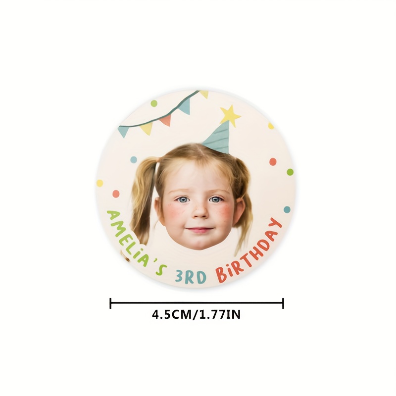 Image of Custom Personalized Birthday Stickers, Diy Birthday Stickers, Thank You Stickers, Party Gifts, Snack Gift Bag Packaging, Etc. Happy Birthday