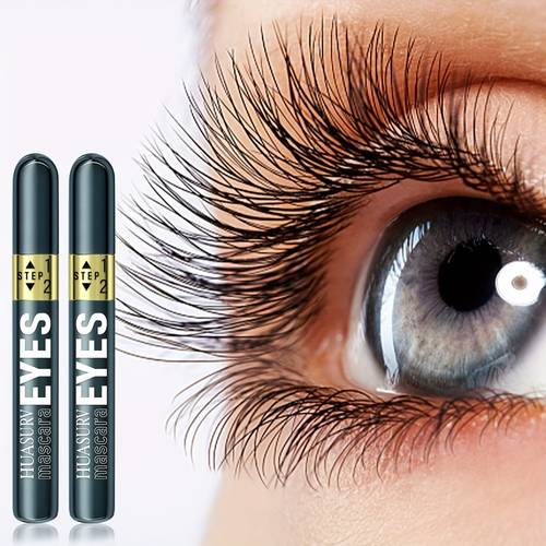 2-in-1 lash mascara – lange und gewellte wimpern – natürliche länge & dicke – schritt 1 für anfänger hs4130 – geschenkidee zum muttertag oder (2 stück)