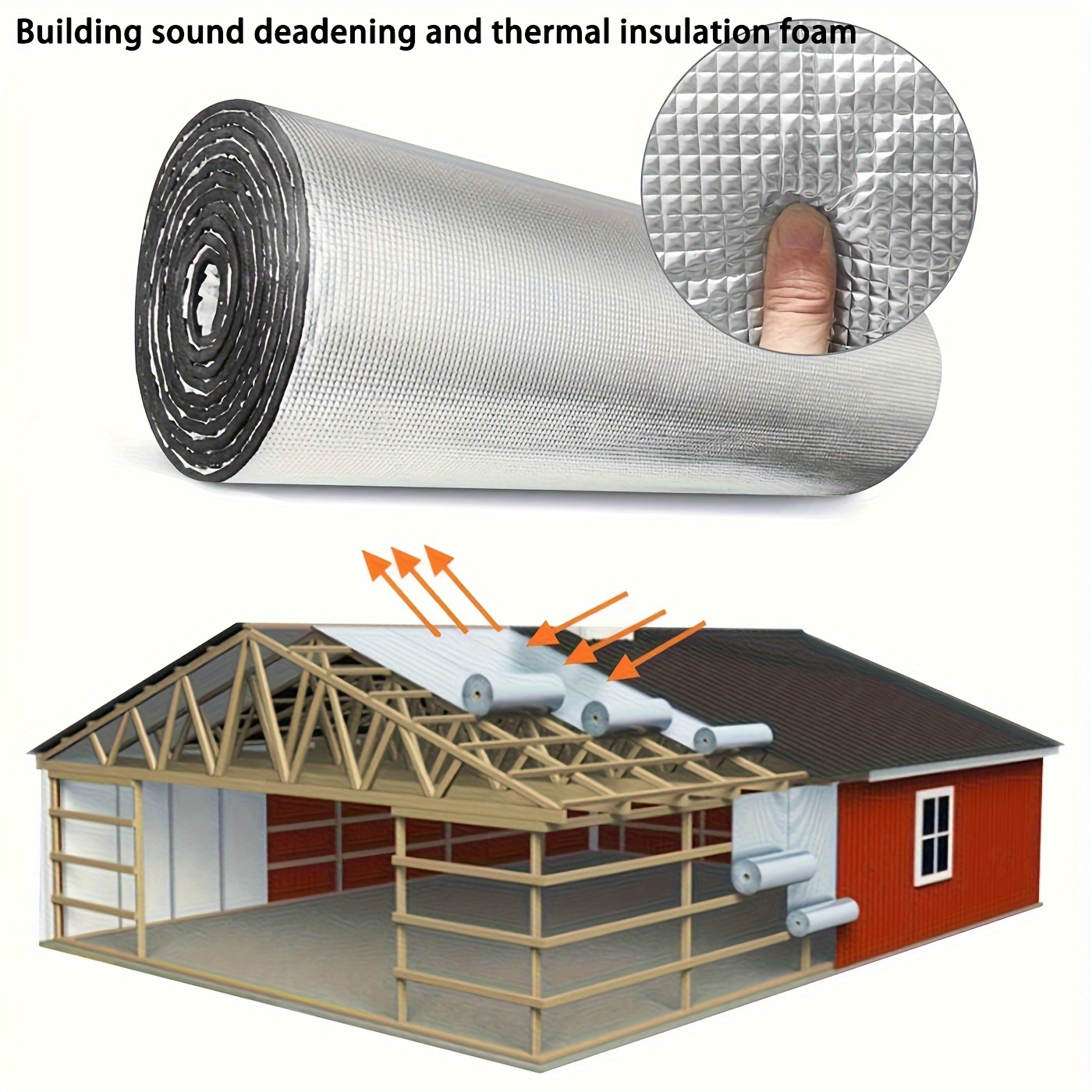 

-adhesive -density Foam - 0.28" , & Retardant Aluminum For Roofing, Pipes, Soundproofing & In And