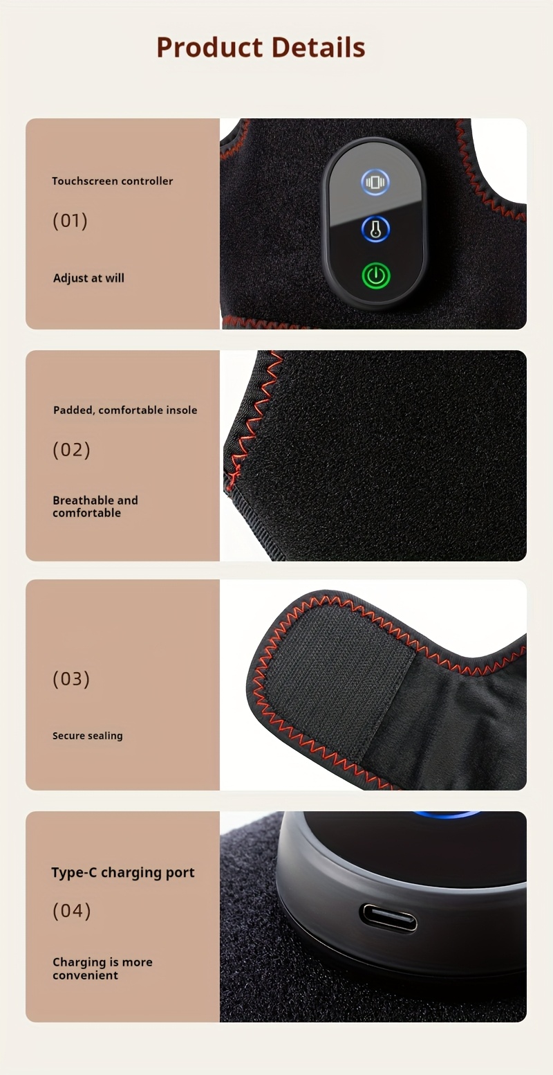Certified Foot Massager with Three Vibration Modes, a Wireless Portable 3-In-1 Device, Featuring Heated Ankle Wraps, Three Settings, And Three Heat Levels 12 Foot Massager with Three Vibration Modes, a Wireless Portable 3-In-1 Device, Featuring Heated Ankle Wraps, Three Settings, And Three Heat Levels