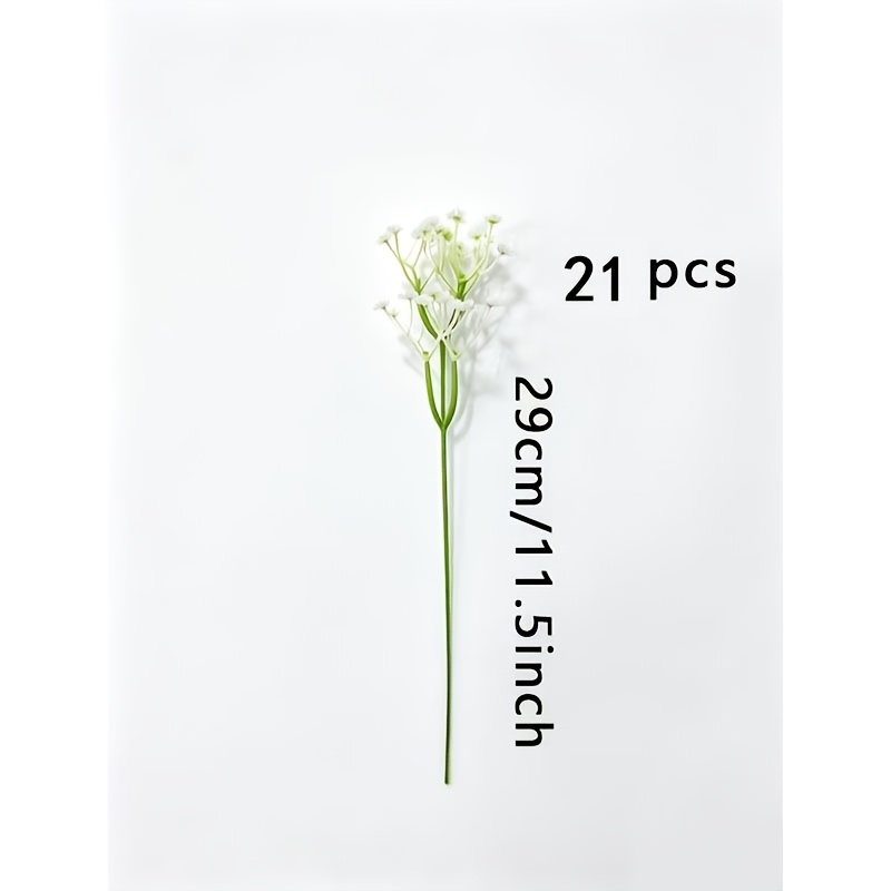 TEMU 21 Bunches Of 600 Artificial Gypsophila Flowers, White Gypsophila Fake Flower Bouquet, For Wedding And Birthday Decorations, Indoor And Outdoor