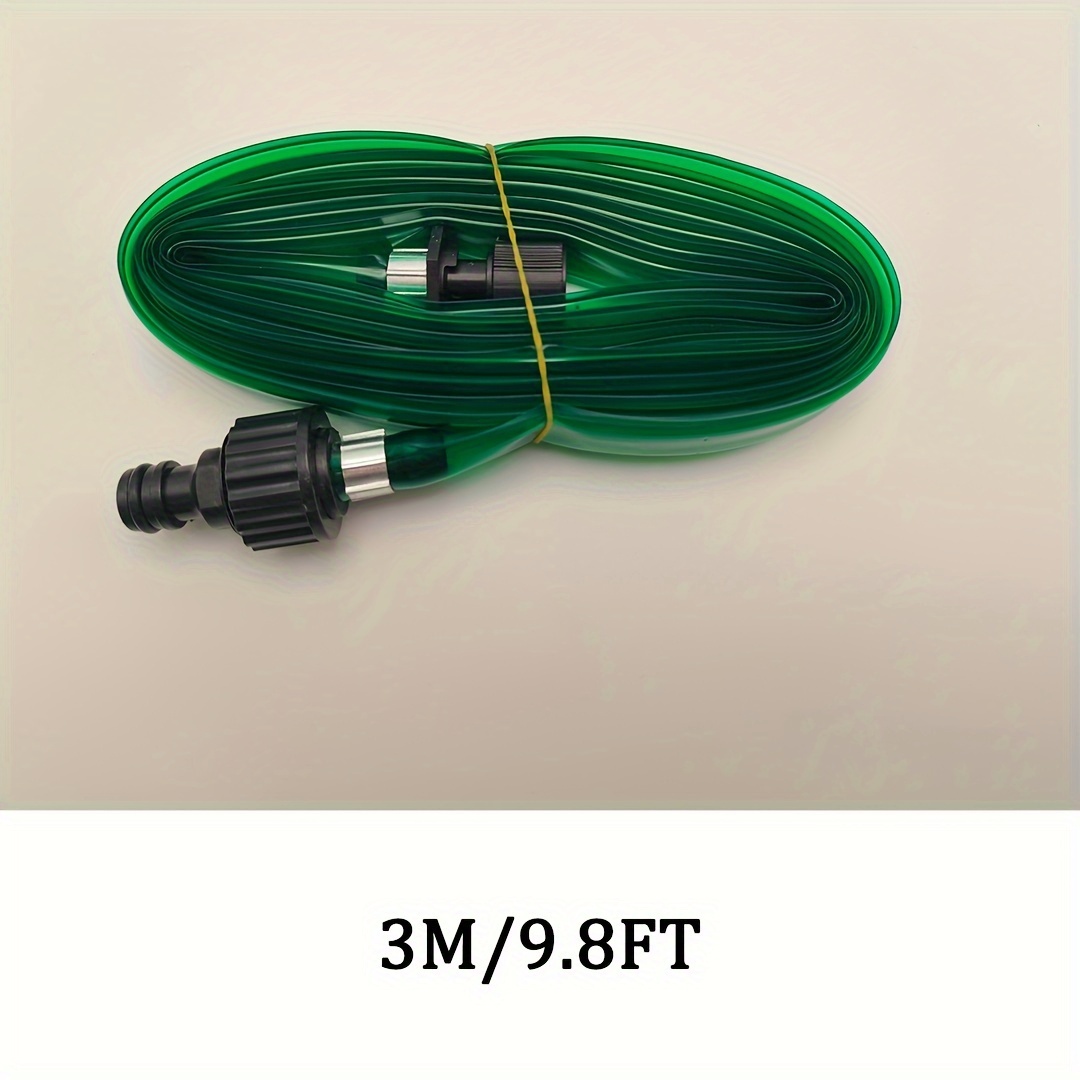 TEMU 1pc Efficient Soaker Hose - Flat, Flexible Garden Watering Solution - Drip Irrigation System For Lawns, Automatic Agriculture - Ideal For Flower