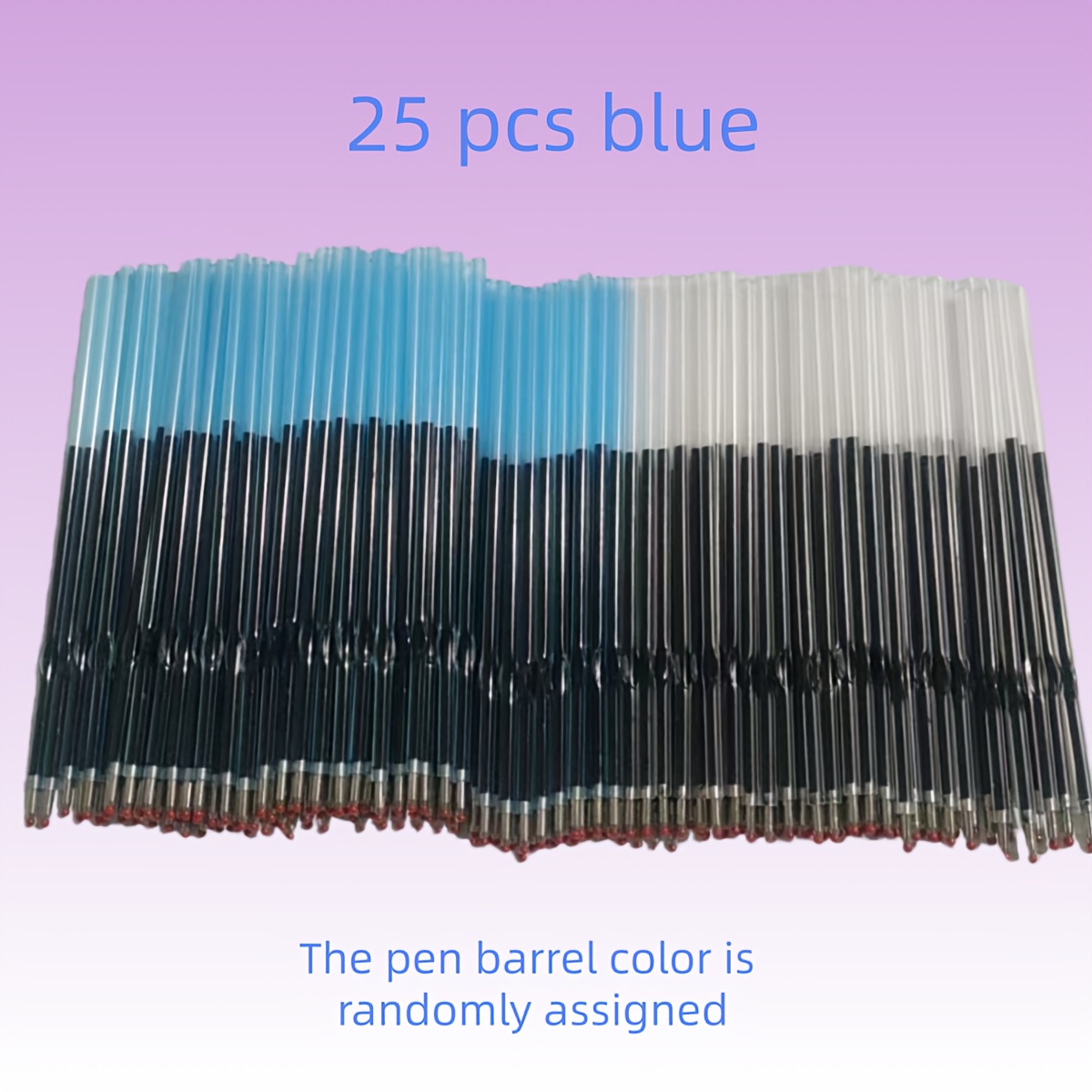 25/45 Smooth Writing Retractable Ballpoint Pen Refills, Fits Standard Pens - 0.7mm Writing Tip, Random Black And Blueill Shells, Stationery Essentials