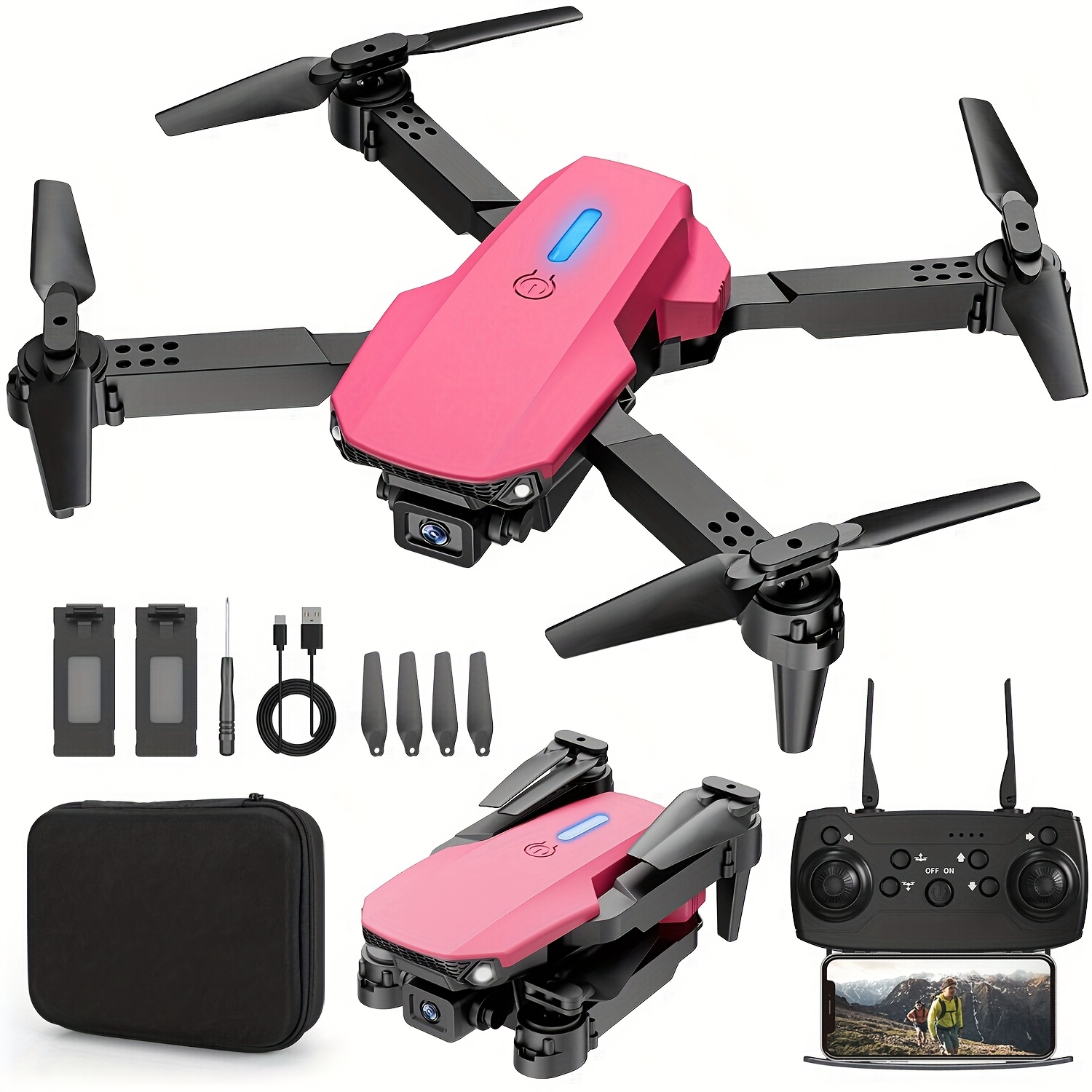 

New E88 Professional Rc Drone, Double Folding Rc Keeping Rc Toy, Holiday Gift Indoor And Outdoor Cheap Drone