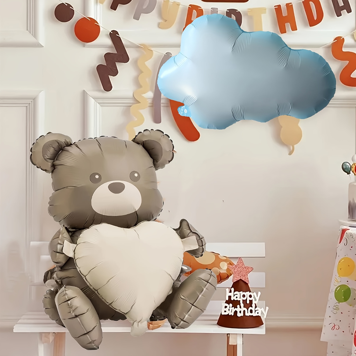 

2-piece Set Of Adorable Bear Hug Foil Balloons - Perfect For Birthdays, Weddings & More