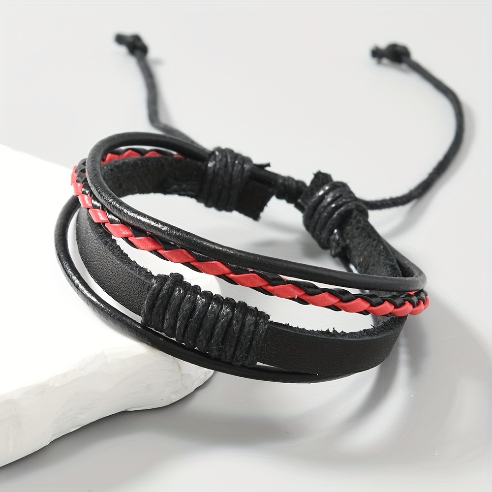 Minimalist Handwoven Bohemian PU Leather Bracelet