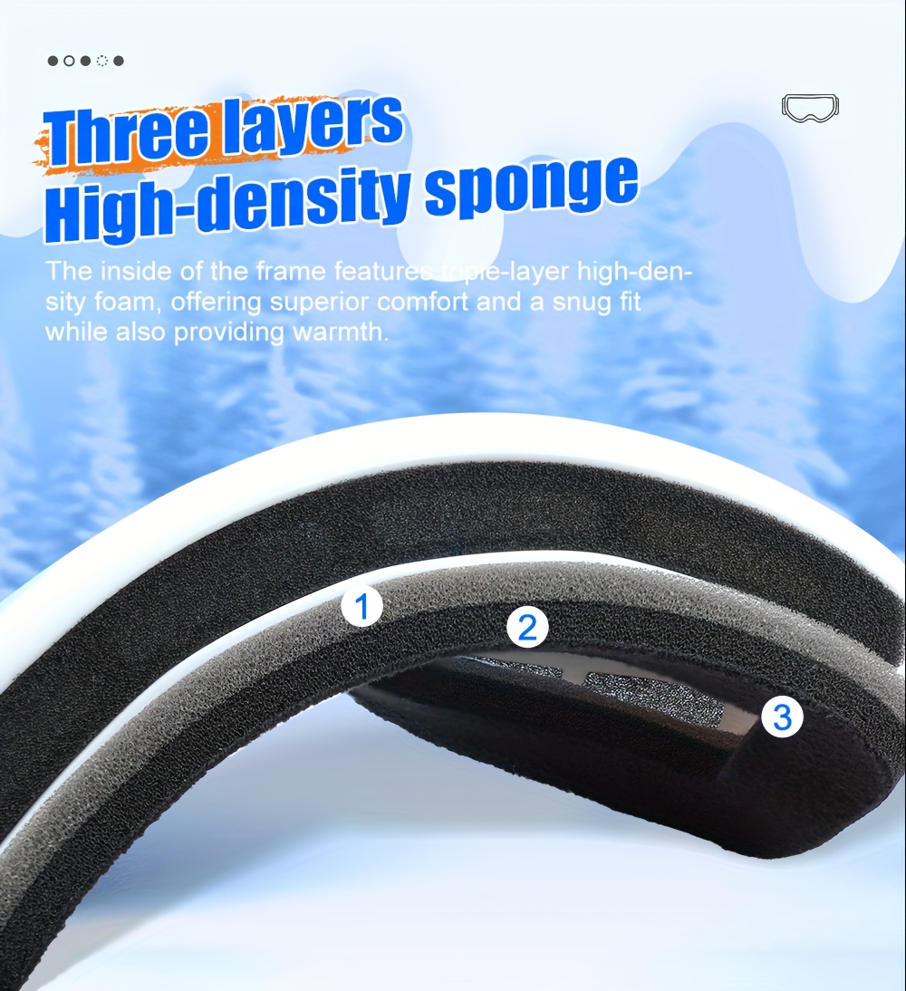 2025 Winter Children's Ski Glasses with Double-layer Lenses Suitable for Outdoor or Indoor Skiing.