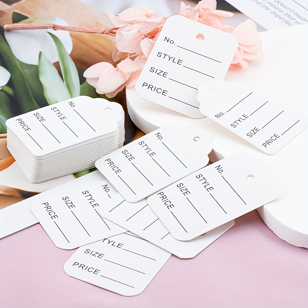 

White Customizable Price Tags For Handcrafted Jewelry Display And Packaging