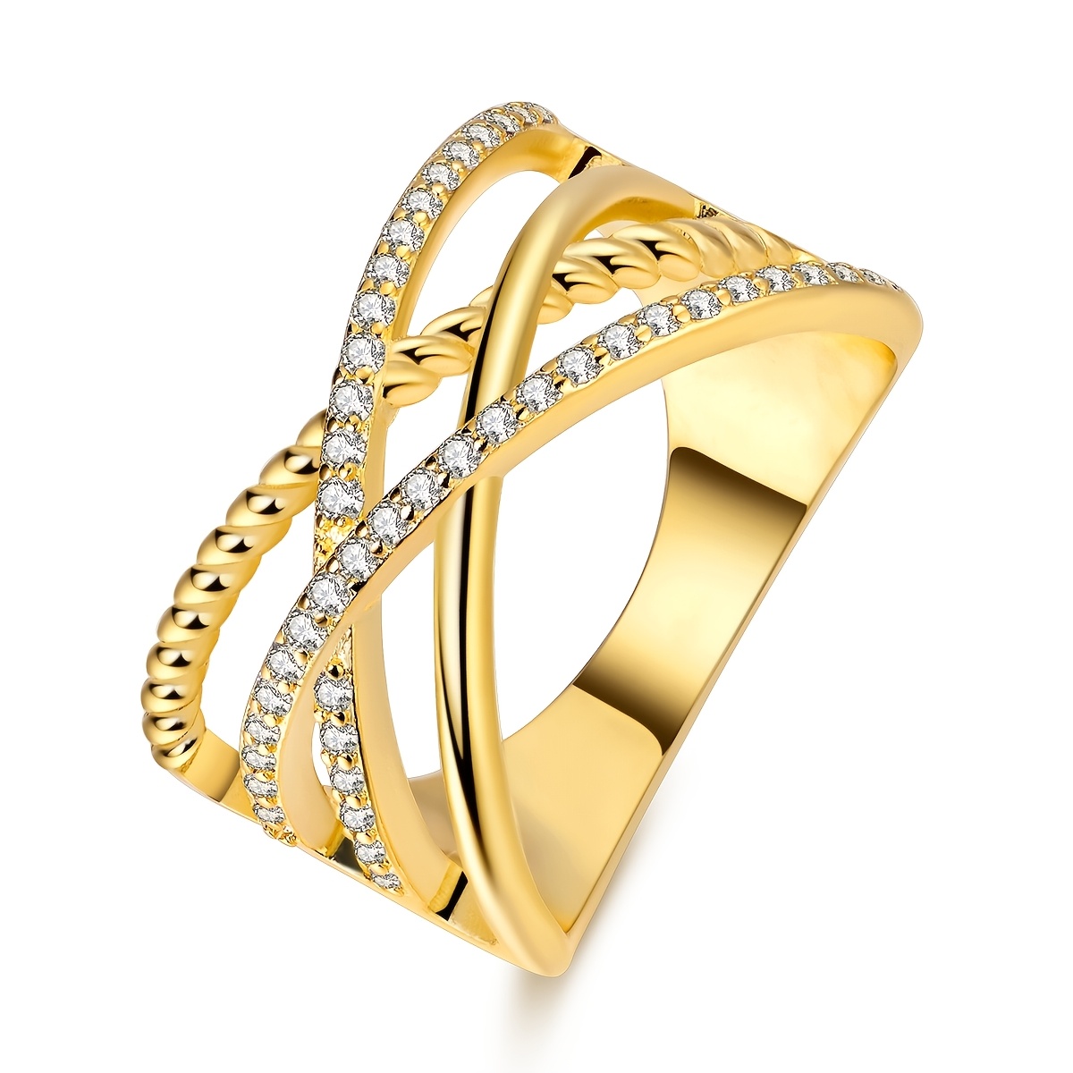 Women's Silvery Color Wrap Ring, Elegant Design for Gifting