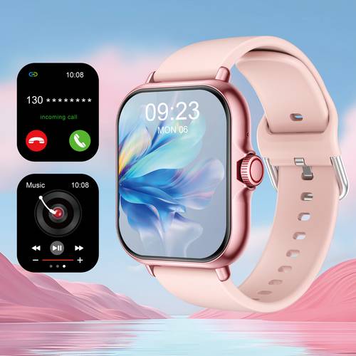 1 83 inch multifunctional full watch with answer make call fitness remote photography alarm clock music control information alerts pedometer vibrant display