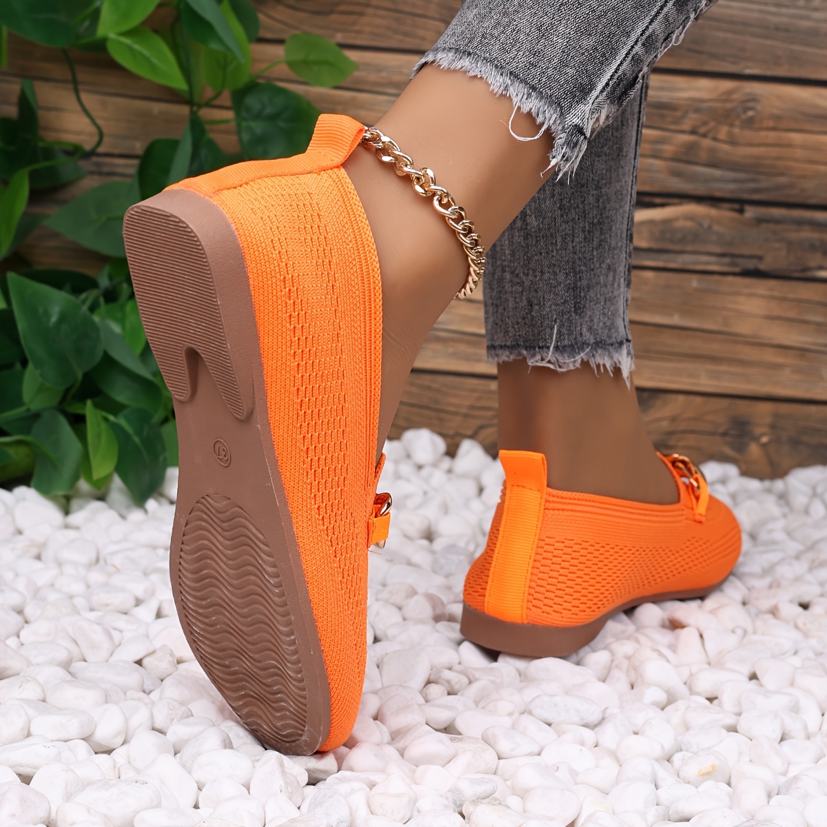 size womens flats breathable comfortable slip on shoes with sparkle detail round toe     for autumn spring details 16