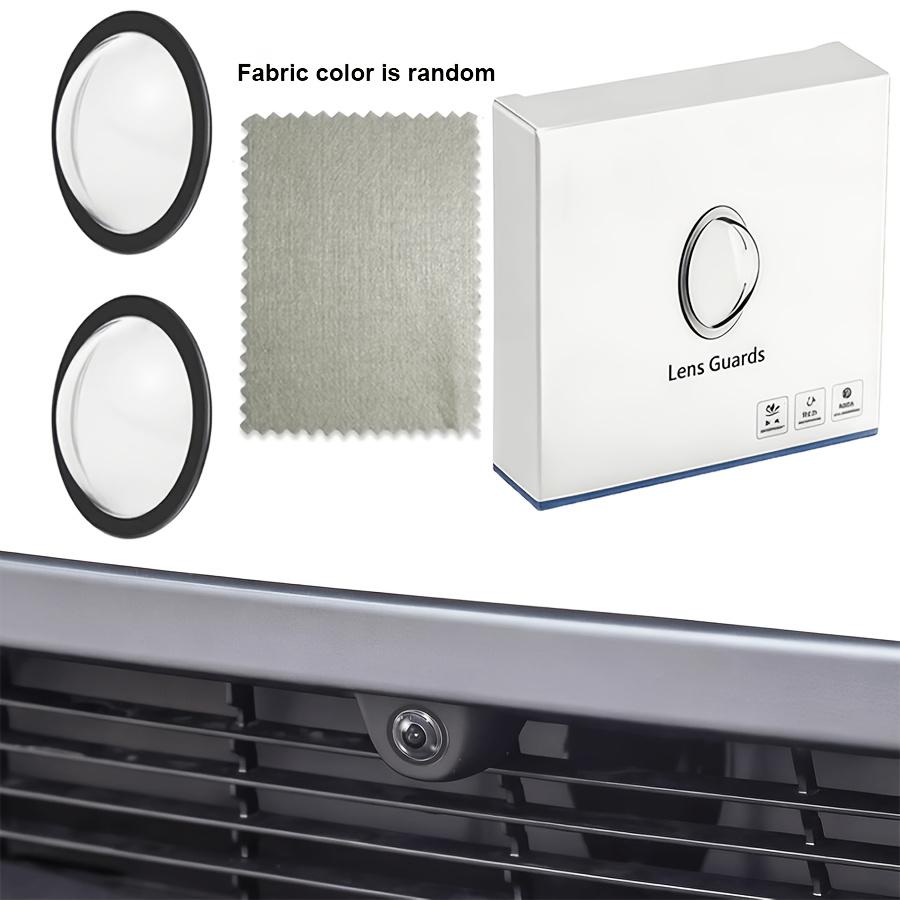 E-shop 2er-Pack Holografische Auto Kamera Objektiv Schutzhülle für Front-/Rückstoßstange | ABS Material, Kratz- und Steinfleckbeständig | Universelle