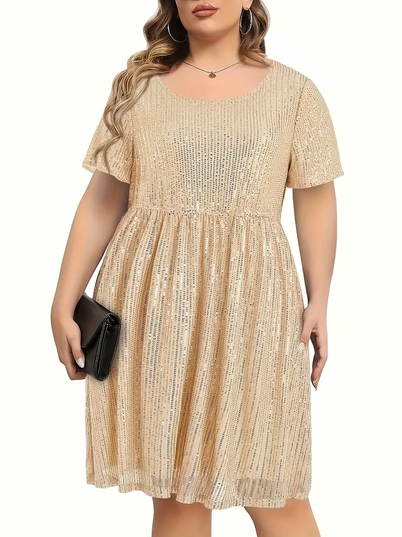 plus size plus size womens sequin plus size mini dress short - Temu Sweden plus size plus size womens sequin plus size mini dress short - Temu Sweden