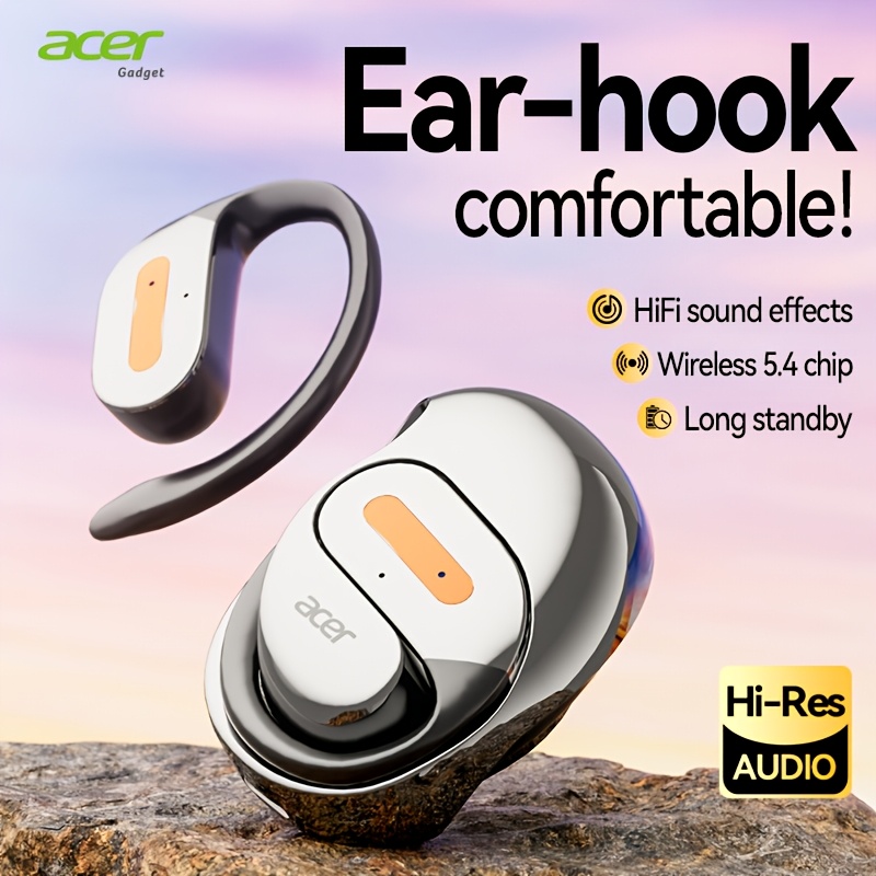 Exclusive Acer True Wireless Earphones with Microphone, TWS Headphones, Touch Volume, Wireless Sports Earhooks, LED Display Charging Case, Half Open Back, HD Talk, Compatible with Mobile Phones, Rechargeable Battery, Type-C Charging, Suitable for Adults 5 Exclusive Acer True Wireless Earphones with Microphone, TWS Headphones, Touch Volume, Wireless Sports Earhooks, LED Display Charging Case, Half Open Back, HD Talk, Compatible with Mobile Phones, Rechargeable Battery, Type-C Charging, Suitable for Adults - Image 5