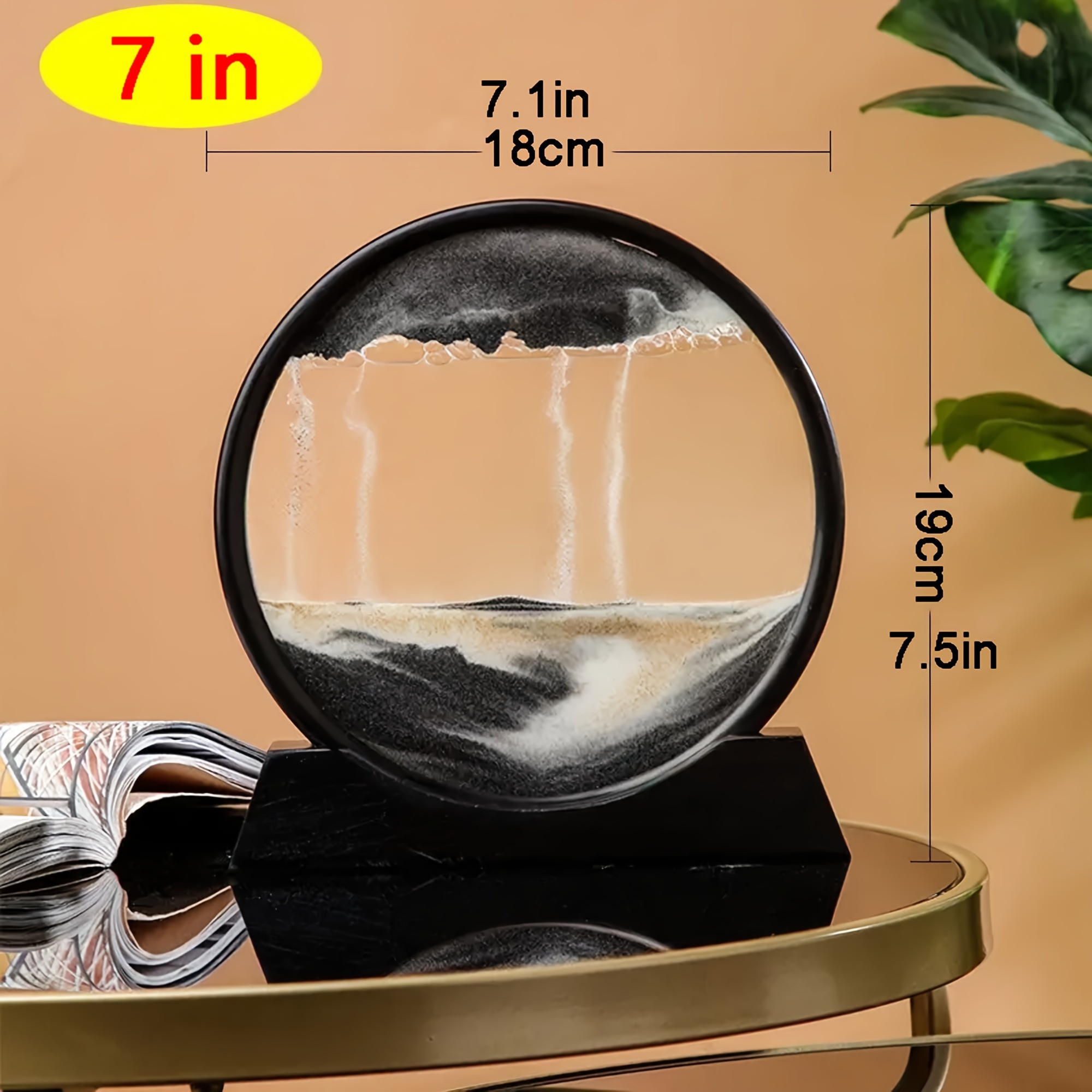 

Sand Painting 7-inch Unique Glass Craft - Perfect Creative Birthday, Christmas, And Valentine's Day Gift, 1pc