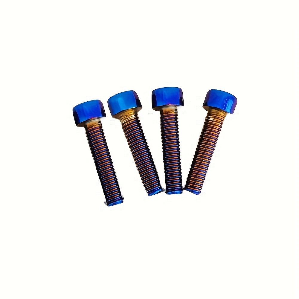 TEMU 4pcs Of 304 Stainless Steel Hexagonal Internal Thread Screws M6*30mm, With Anodized Surface Treatment, Suitable For And Electric Vehicle