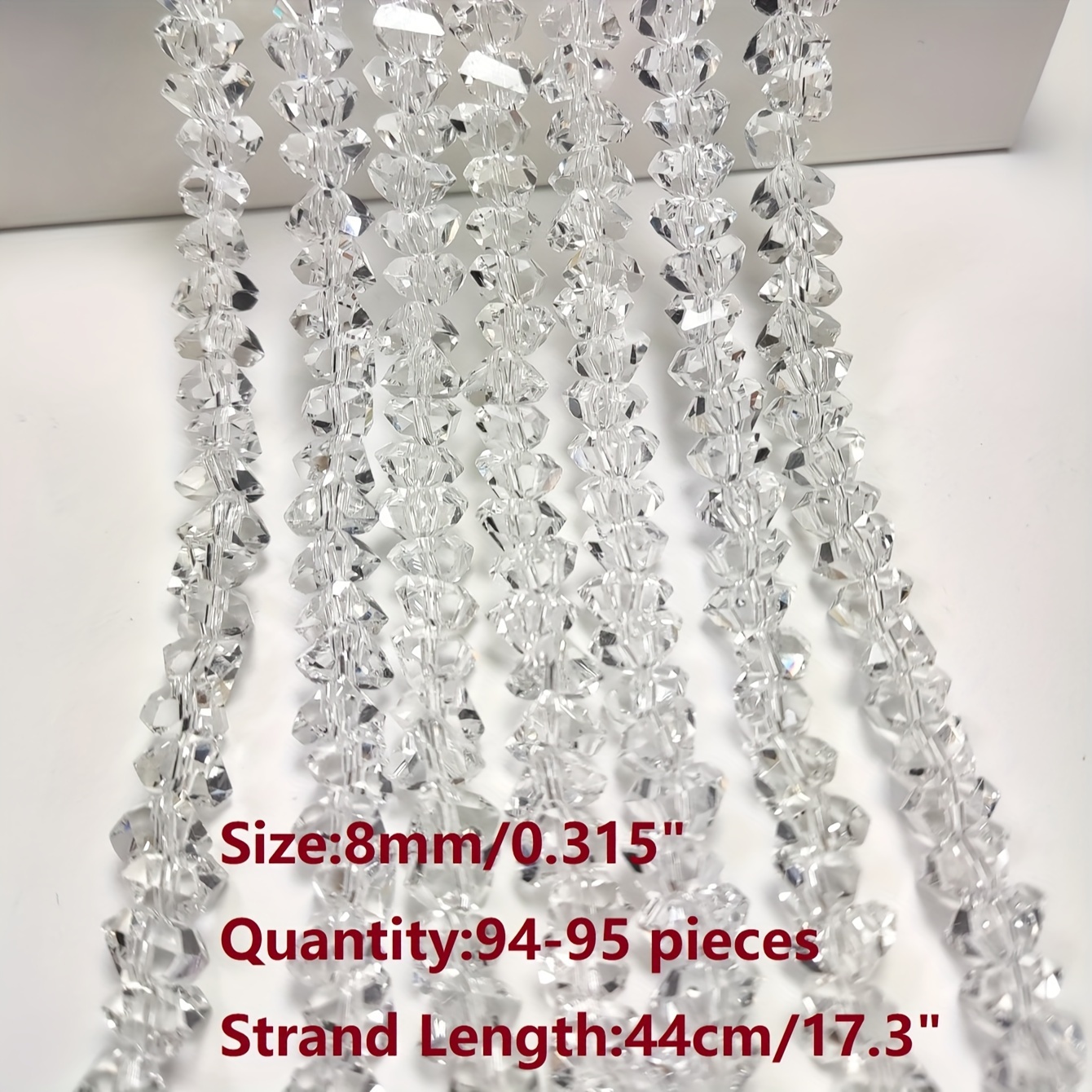 Strand Sparkling *-Shaped Glass Beads, 3mm-10mm Ideal for Making  (Bracelets, Necklaces, Anklets, Earrings) Elegant Decoration