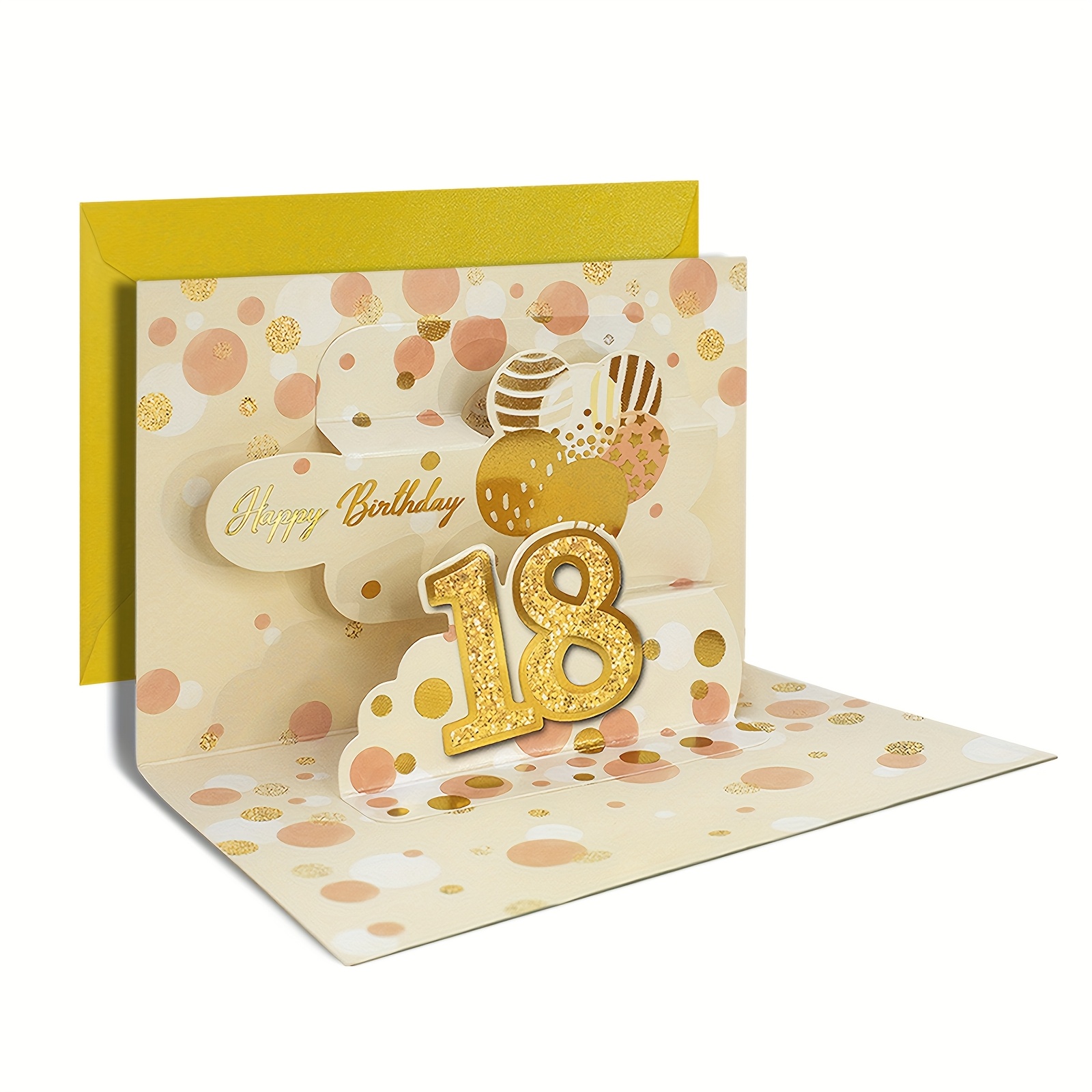 1pc Pop-up Card, Birthday Card, Birthday Card, Pop-up Greeting Card For Birthday Congratulations