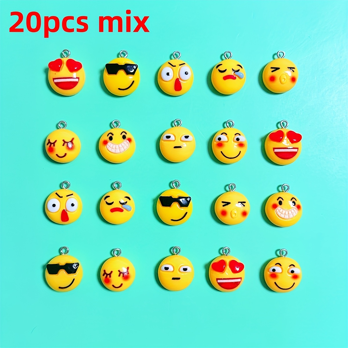 Image of 20pcs Random Mixed Assorted Patterns Charms Suitable For Handmade Jewelry Pendant Ear Drop Chain Ornament Creative Gift Earrings Necklace Bracelet Bag Pendant Resin Additions Parts