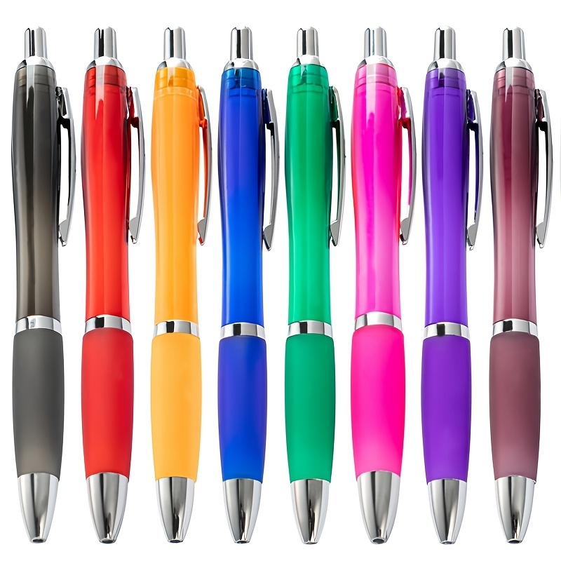 8 Ballpoint Pen Sets, High Quality, Anti Slip, Easy And Soft Writing, Stretchable Ballpoint Pen Blue Writing