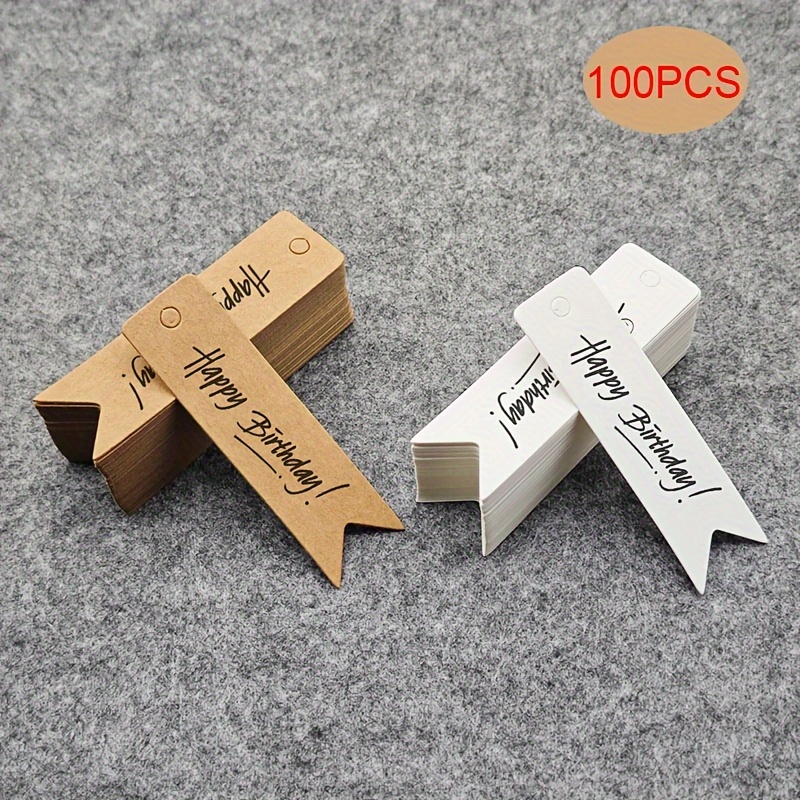 

100pcs Gift Tags - Kraft Paper Hanging Cards For Party Favors, Gifts & Decorations, Ideal For Anyone