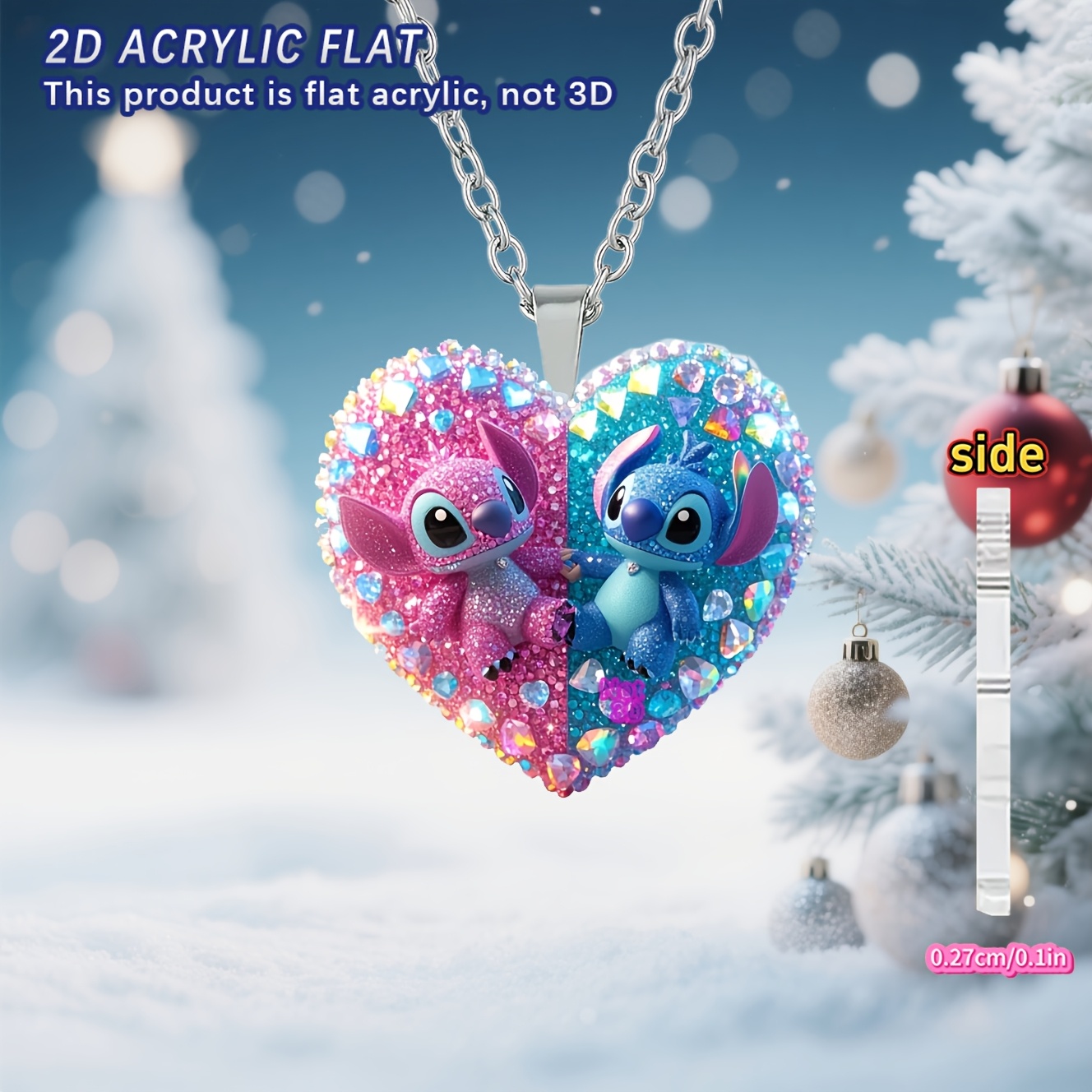 E-shop 2D Flach 1 Stück, Neuer Acryl Modischer Vielseitiger Anhänger, Schlüsselanhänger, Einfache und Elegante Pulloverkette Anhänger, Ideales Geschenk