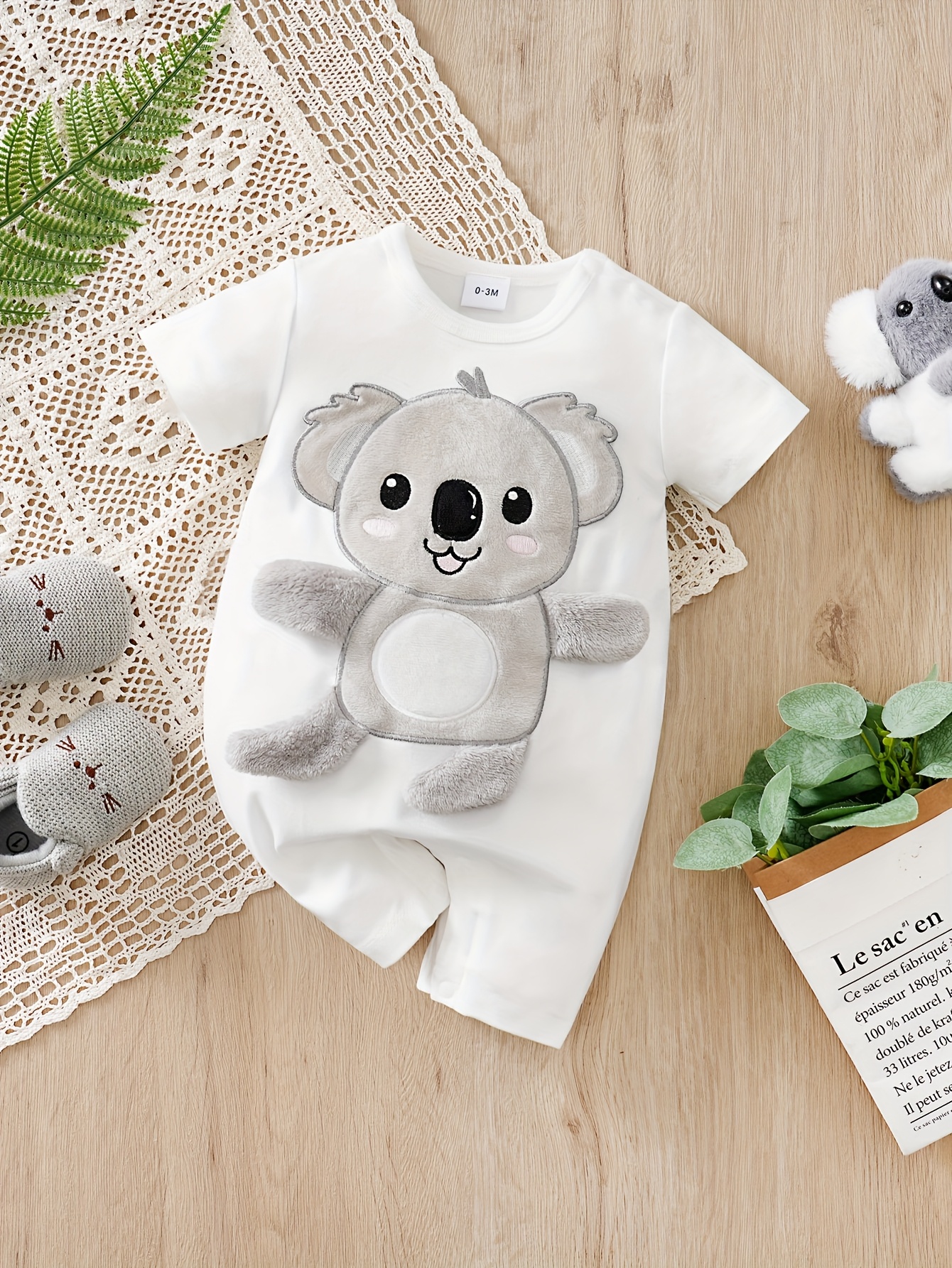HOT Koala Print Koala Baby Suit 3d Embroidered Koala Print