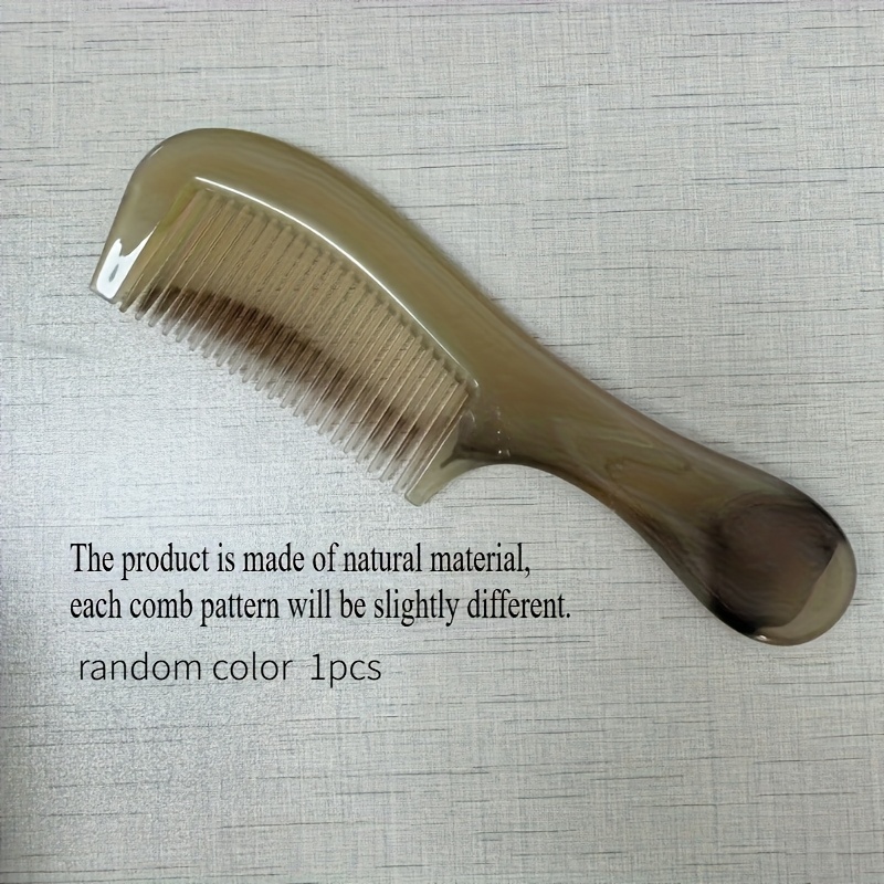 TEMU 1 pièce Peigne Luxueux - Peigne de Massage des Méridiens à Dents Épaisses et Larges pour Tous Types de Cheveux, Couleur Aléatoire