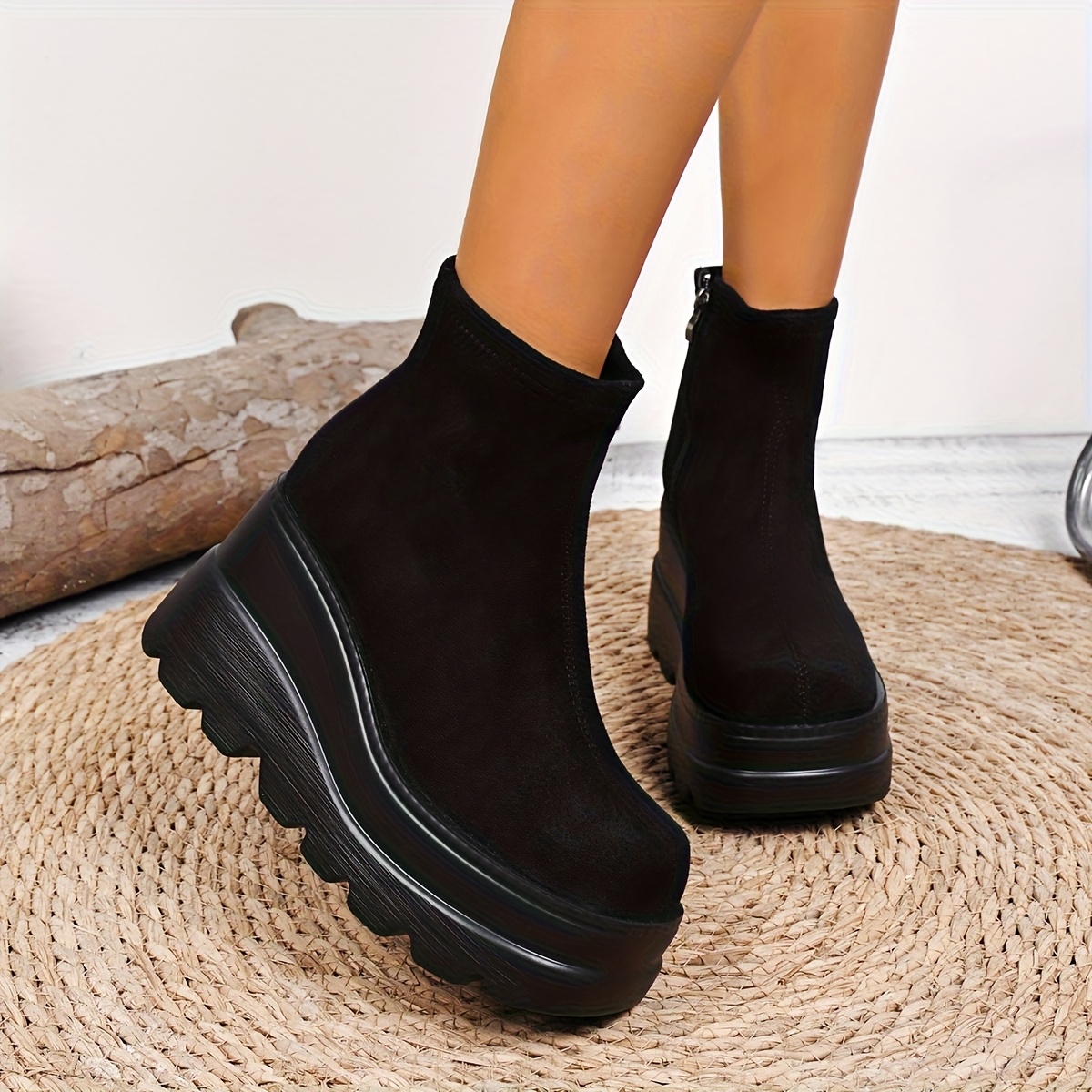 TEMU Women's Platform Ankle Boots For , Women Shoes