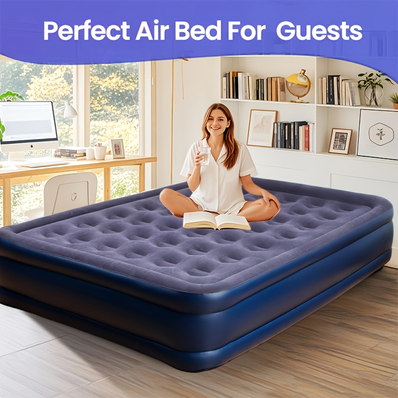 18'' full-size inflatable air mattress with integrated pump