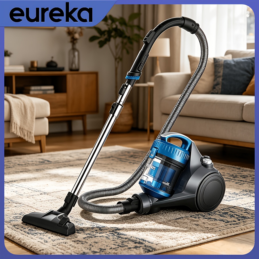 TEMU Eureka Bagless Canister Vacuum Cleaner, Lightweight 8., 2.5l Large Dust Cup, Washable Filter, Multi-surface For Hard Floor Carpet Pet Hair, Auto