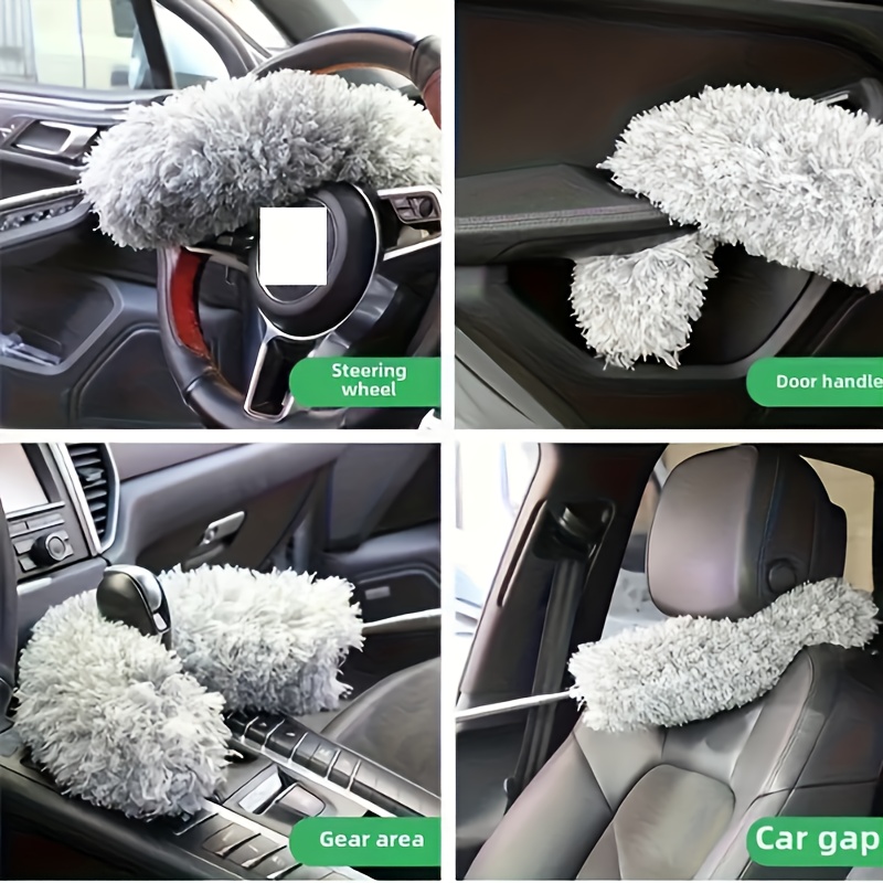 Microfiber Duster (Washable And Reusable/No Batteries Required) - Flexible Head, Ideal for Tall Ceilings, Living Areas, Bedrooms, Bathrooms, Vehicles, And Outdoor Spaces