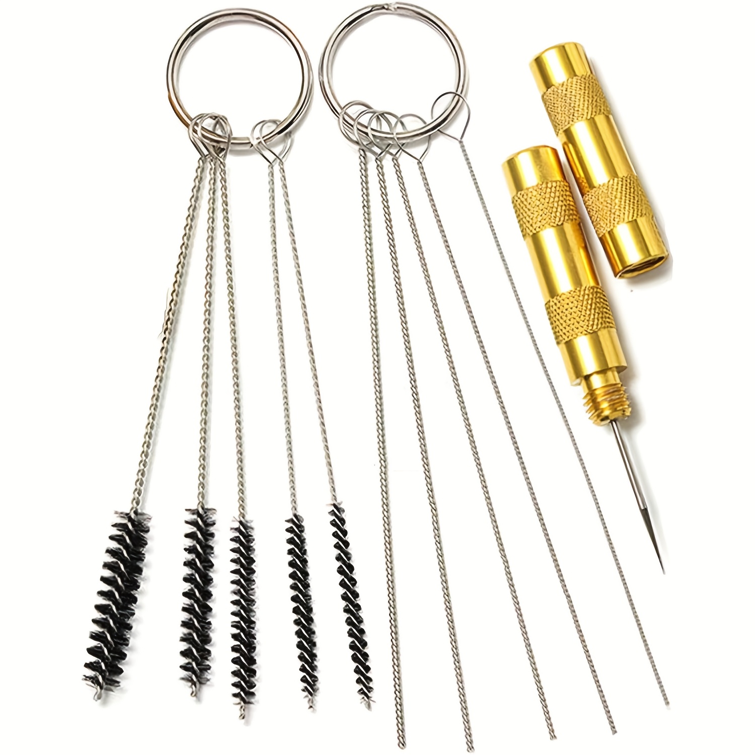 Airbrush Cleaning Kit Spray Gun Cleaning Repair Tool Kit Including 5pcs Cleaning Brushes 5pcs Cleaning Needles & Needle