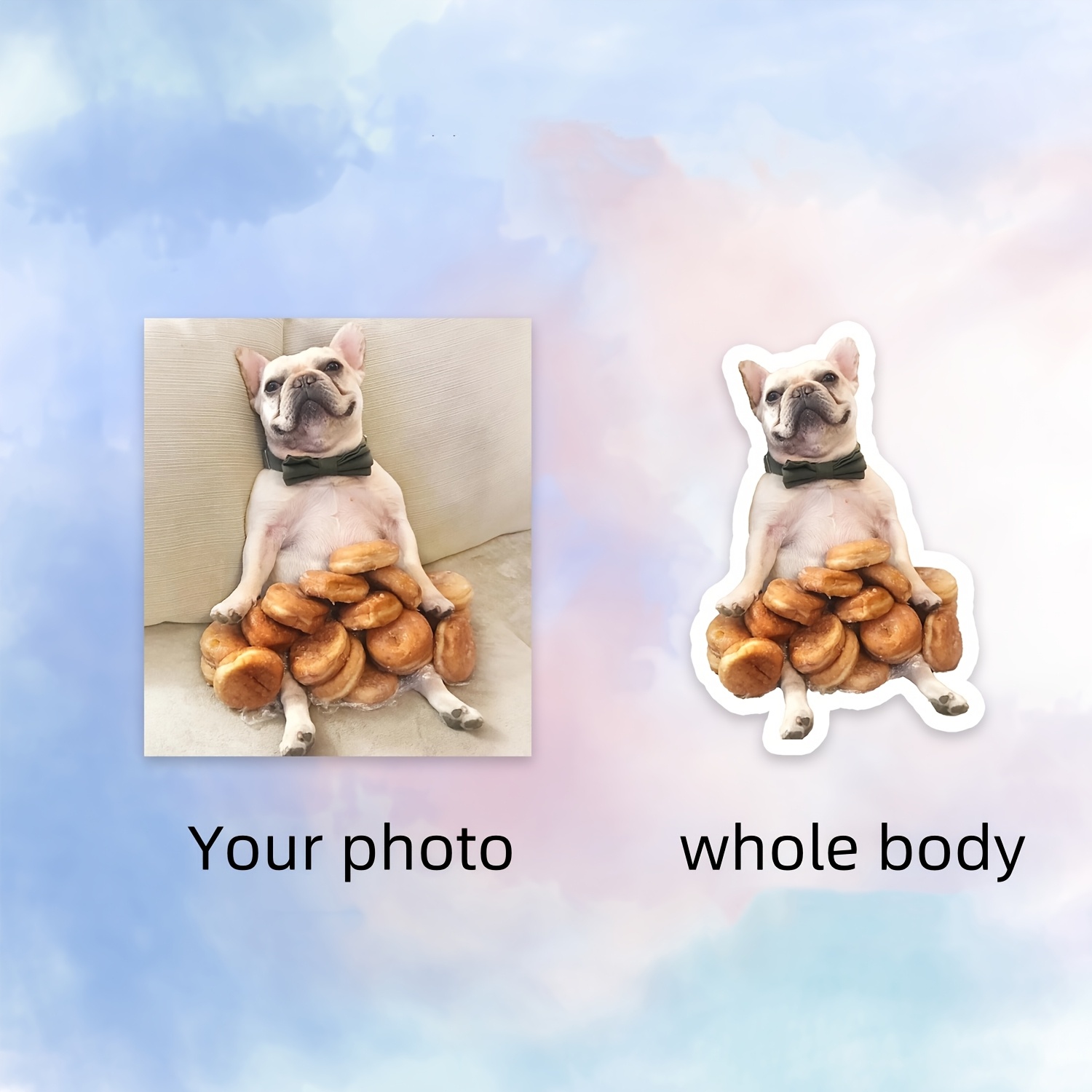 TEMU 2d Flat, 1pc Custom Photo Keychain - Personalized Pet Keyring With Your Own Photo/design, Compatible With Dogs, Cats, Birds - Ideal Birthday,