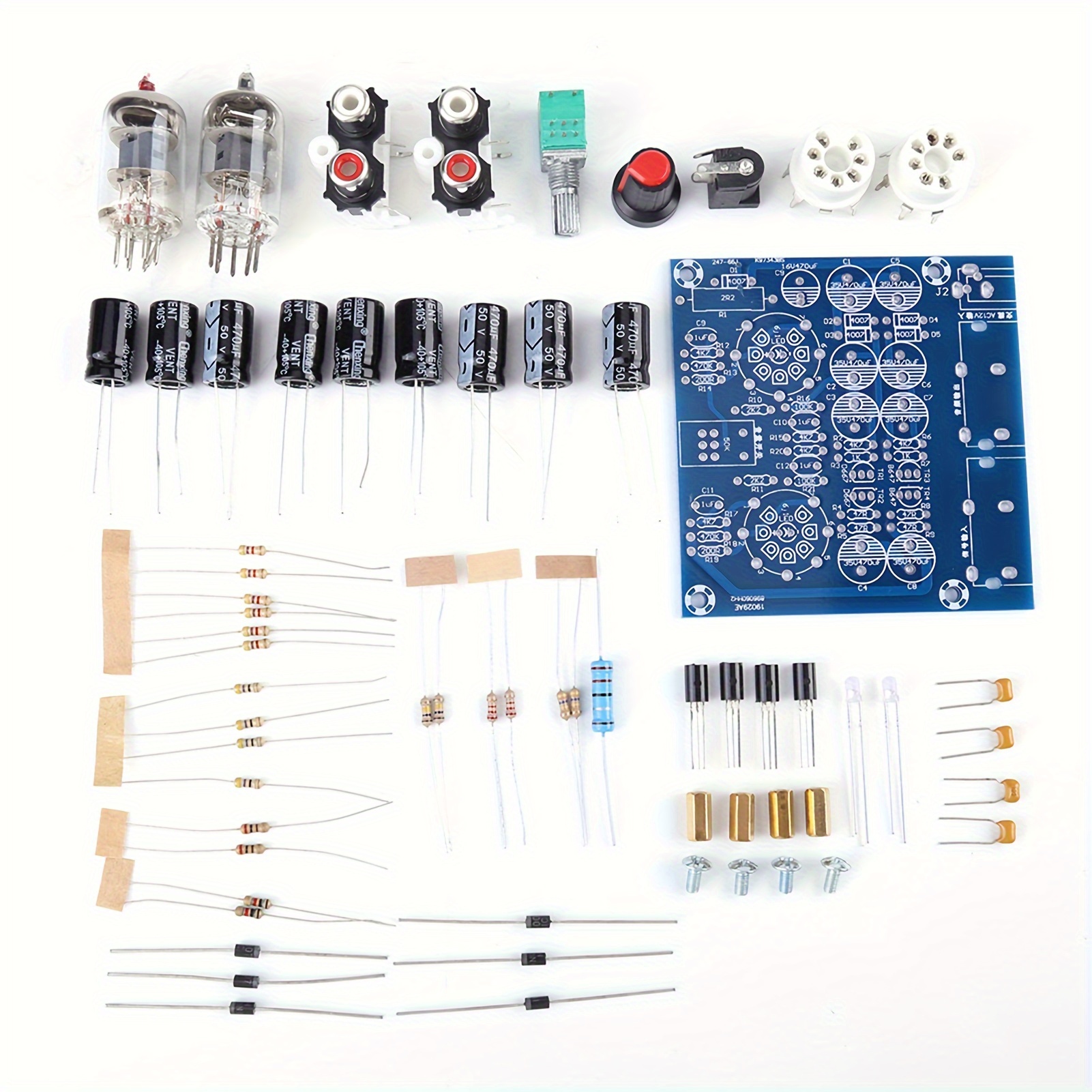 

Pre Amp Kit, 6j1 Electronic Amplifier Tube Valve Vacuum Electron Preamp Board Diy Buffer Effector Preamplifier Headphone Treble Midrange Bass Module Audio Kit