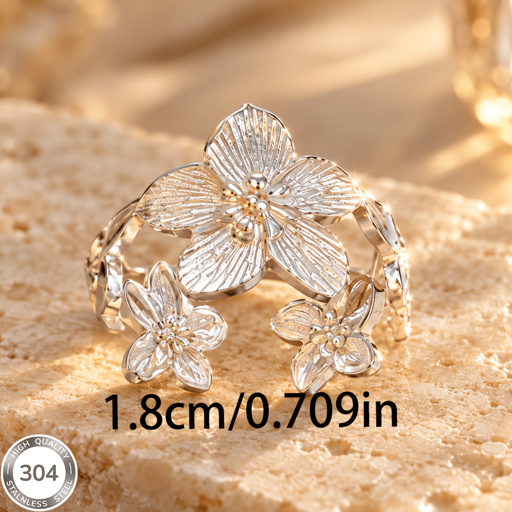 High-Quality 304 Stainless Steel Individual Open Ring, Unisex