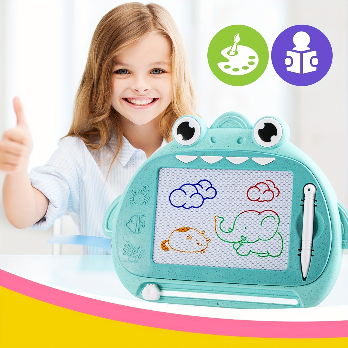 72 Pcs Mini Magnetic Drawing Board Magnetic Board For Kids, Erasable Doodle Board Travel Size Writing Board Doodle Small Painting Sketching Pad For Toddlers Baby Activity Games, 2 Style, 6 X 4.75