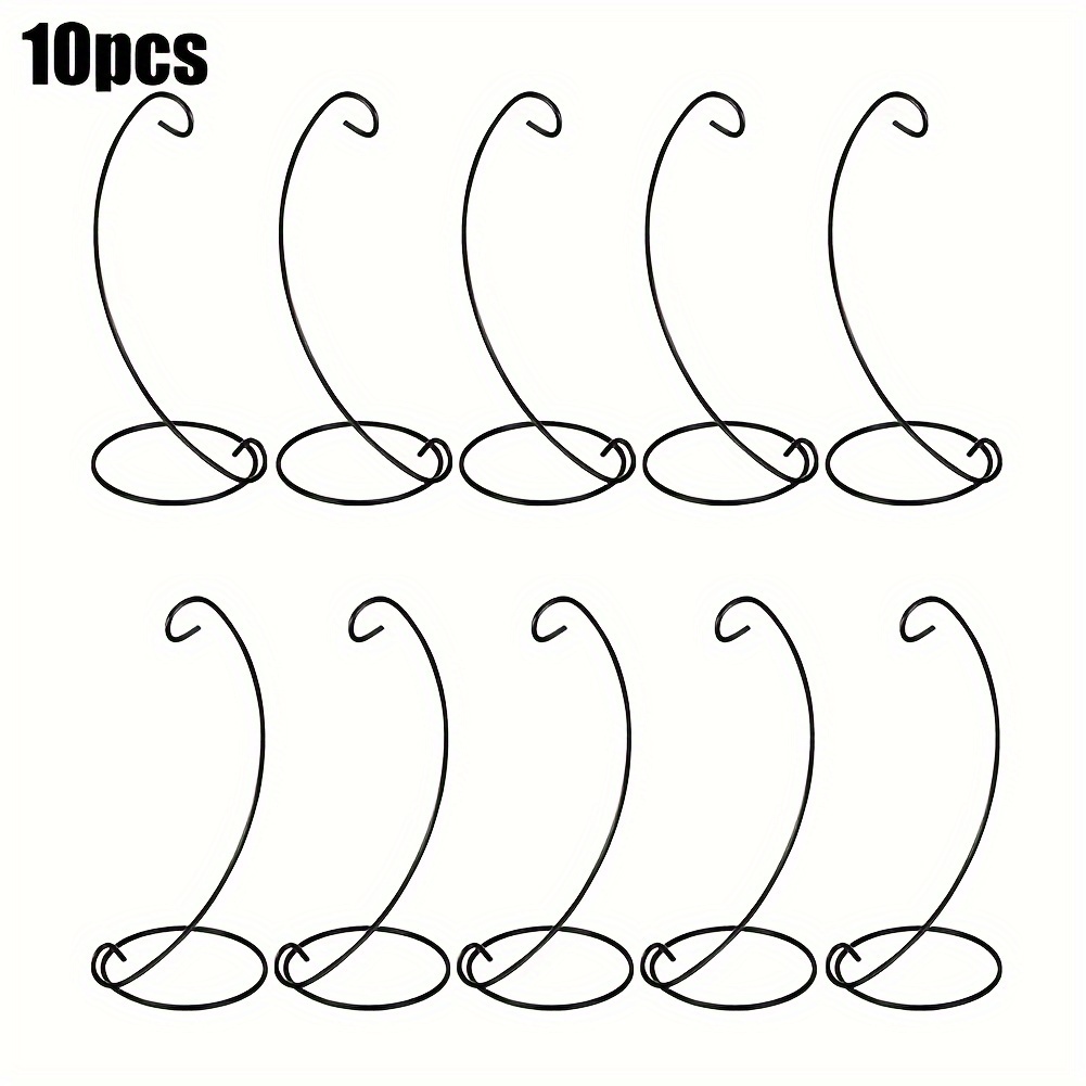 5/10pcs Home Garden Metal Bauble Ornament Pack Plant Terrarium Landscape Display Iron Hanging Stand Decor Holder