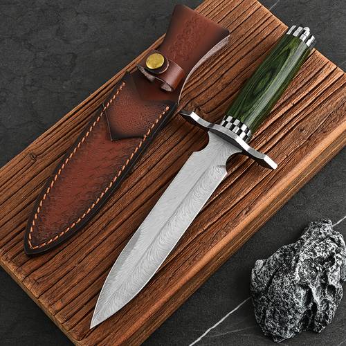 1pc 390 steel outdoor knife with elegant red sandalwood handle edge for hiking camping exploration rescue ideal mens gift