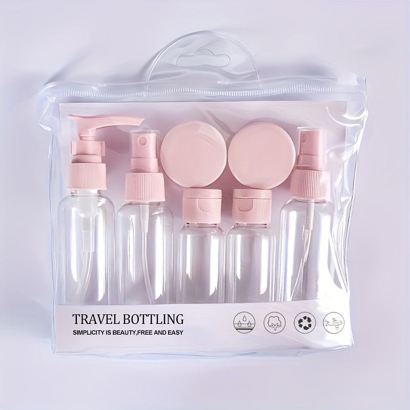 

Travel Bottle Set - Leakproof Refillable Toiletry Containers, Cosmetic Sample Jars, Lotion & Cream Bottles, Alcohol-free Material, Travel Accessories For Cosmetics, Emulsions, And Liquid Storage