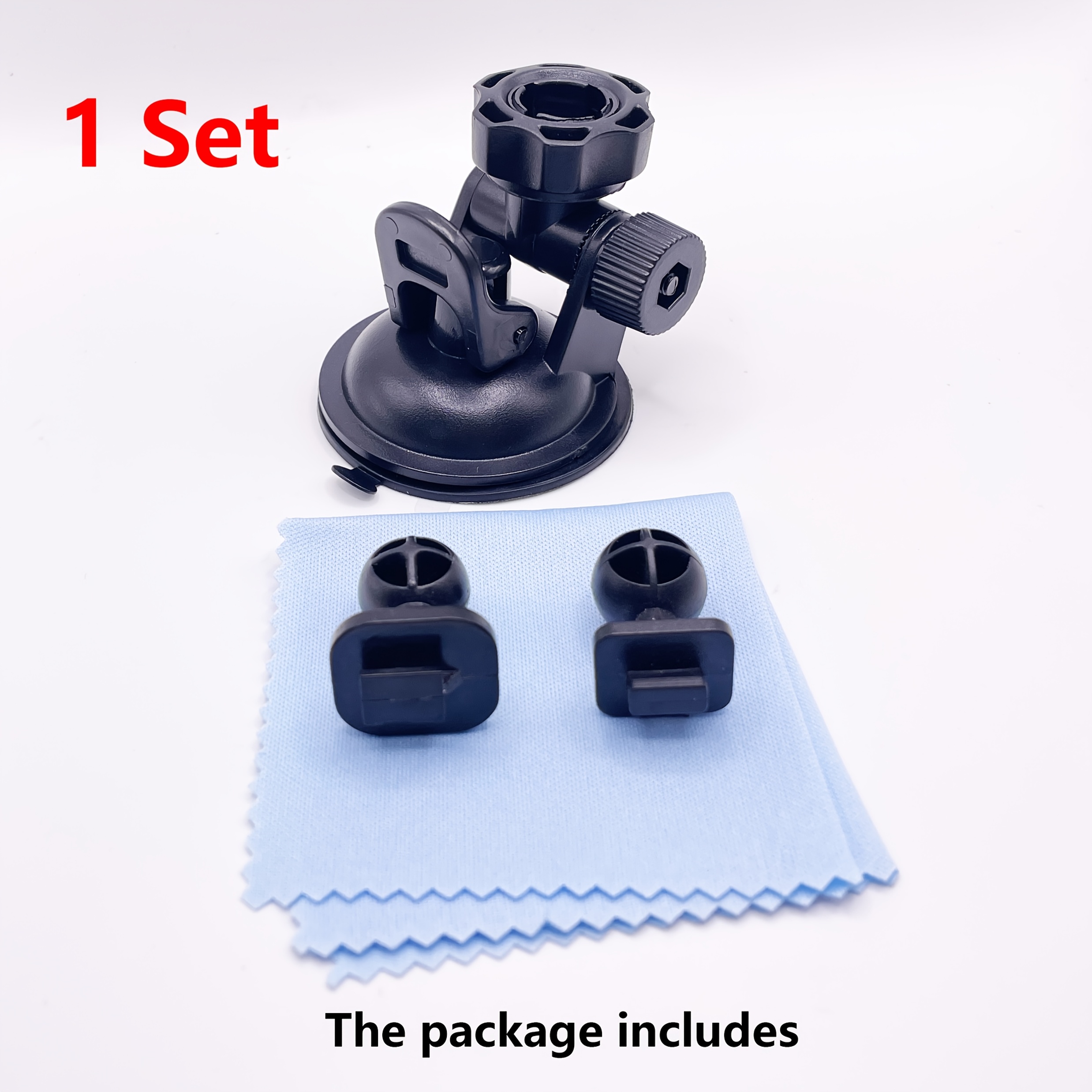 Image of Multifunctional Electronic Product Holder Set, Car Dash Cam And Gps Holder, 360-degree Rotatable Adjustable Suction Cup Stand, Universal 5mm 0.2 Inch And 8mm 0.31 Inch Adapter Head Stand