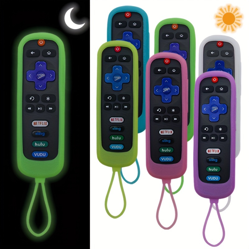 

Silicone Remote Control Protective Sleeve For Tv Series - , Anti-slip, Dirt-resistant, Fit With -the-dark , & Impact Protection, Vibrant Colors (green, Pink, Purple, Blue, White)