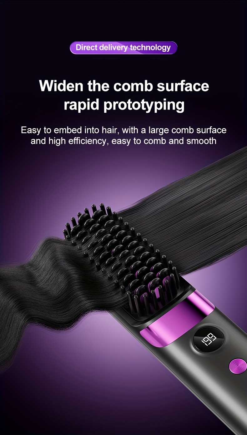 Draagbare en Draadloze Stijltang, Snel, Constante Temperatuur Anti-Broei Ontwerp, Slimme LED Digitaal Display, USB Opladen, Exquise en Lichtgewicht, Geschikt voor Thuis Reizen, een Ideaal Cadeau voor Vrouwen, Professionele Styling Tool