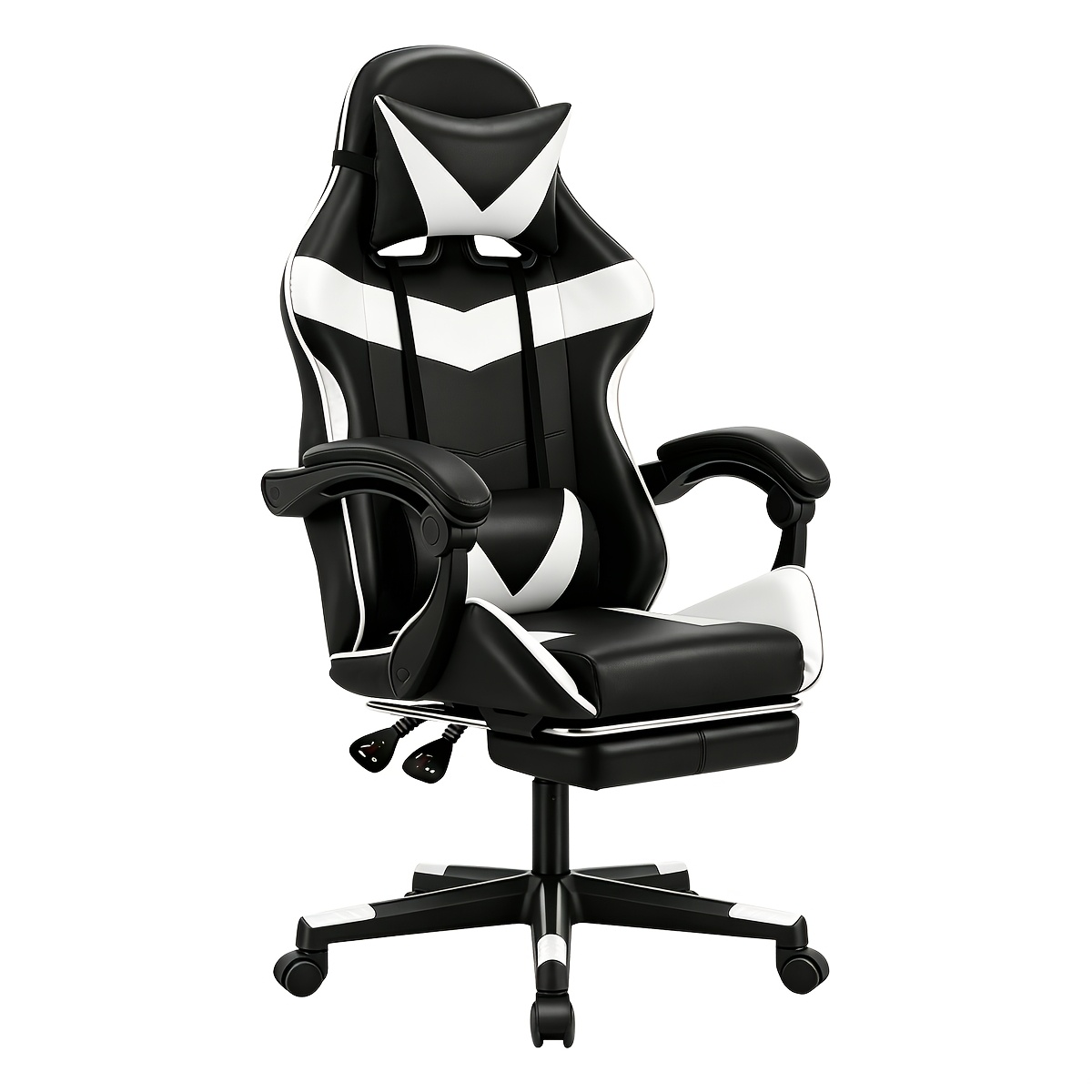 This High-end Ergonomic Gaming Chair Has Adjustable Height, 90°-135° Recline, And Lumbar Support. Its Base With Smooth Casters Features A Metal Frame And Durable.