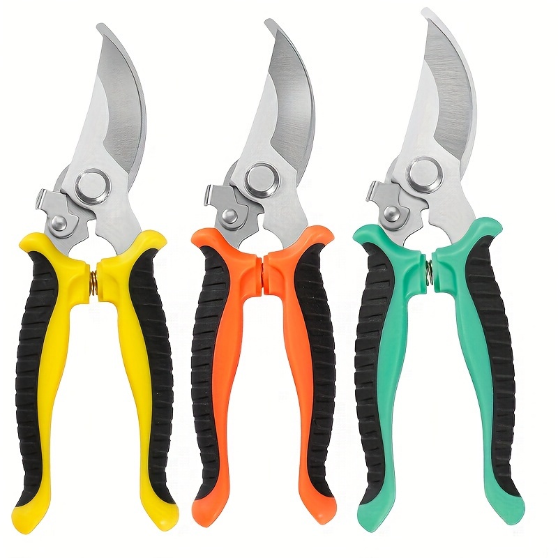 

1pc Garden Pruning Shears, Branch Scissors, Stainless Steel Fruit Scissors, Multi-functional Branch Shears, Garden Scissors, Anti-skid, Labor-saving, Manual Pruning Scissors, Gardening Supplies