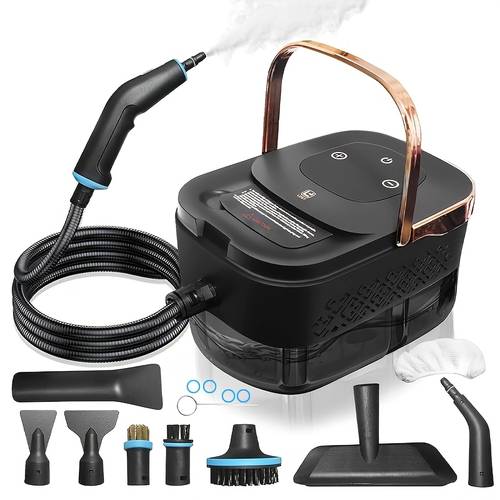 item picture steam cleaner cleaning steamer 1500w pressurized steam cleaner with 1 2l water tank and attachments portable steamer cleaner for home car kitchen bathroom furniture tile grout