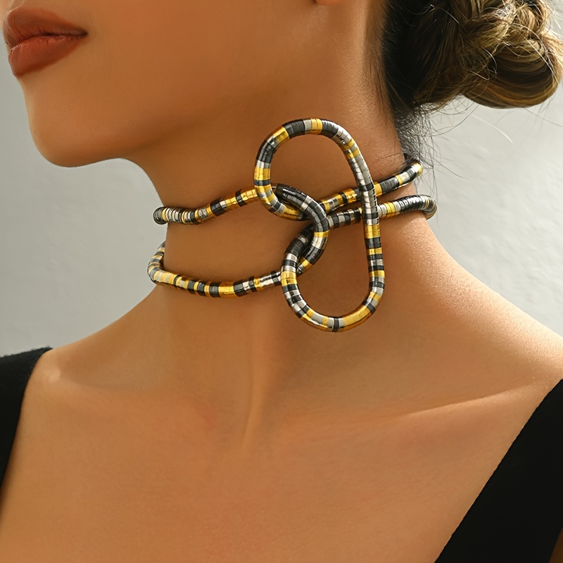 Layered Geometric Long Necklace for Women