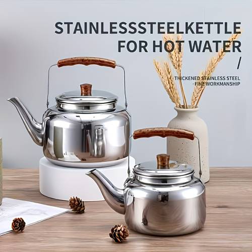 3 szt. zestaw czajników ze stali nierdzewnej o dużej pojemności, idealny do hoteli, restauracji i stoisk z przekąskami, bezpieczny na indukcji, doskonały dla miłośników herbaty, świetny pomysł na prezent