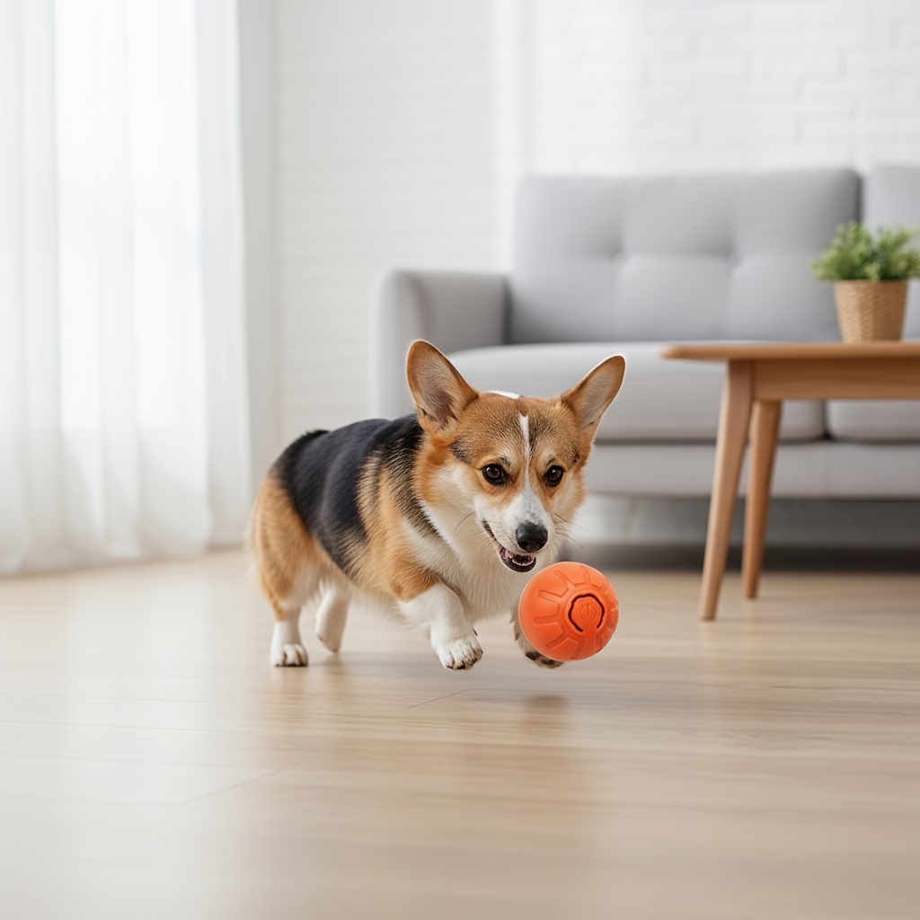 TEMU 1pc Interactive Electric Jumping Ball Dog Toy - Durable, Usb Rechargeable, Suitable For Small And Medium Breed Pets - Keep Your Pet Entertained